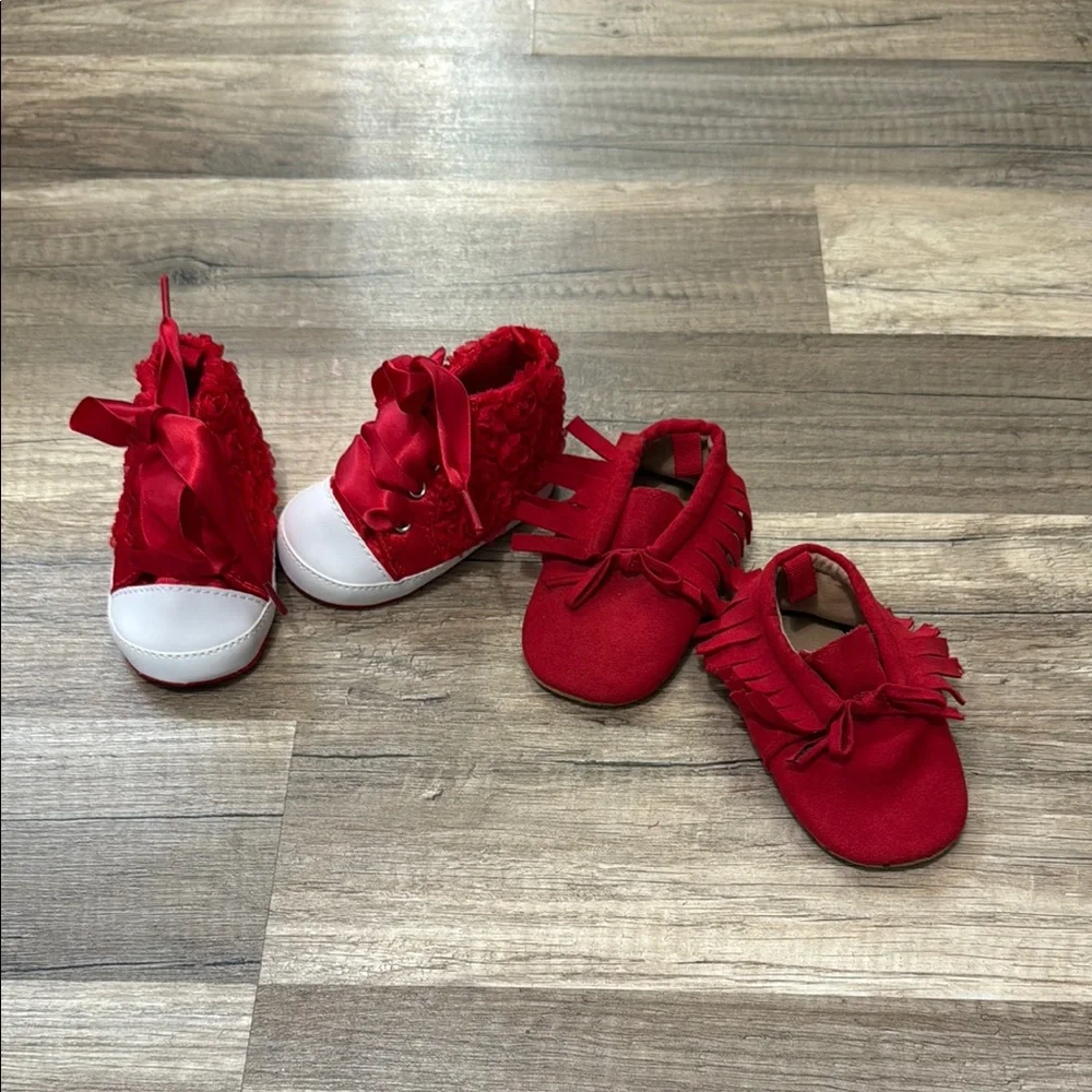 BABY Red Kids Shoes Set