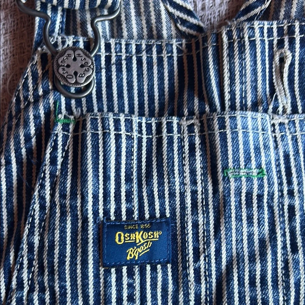 OshKosh B'gosh Blue Striped Kids Overalls