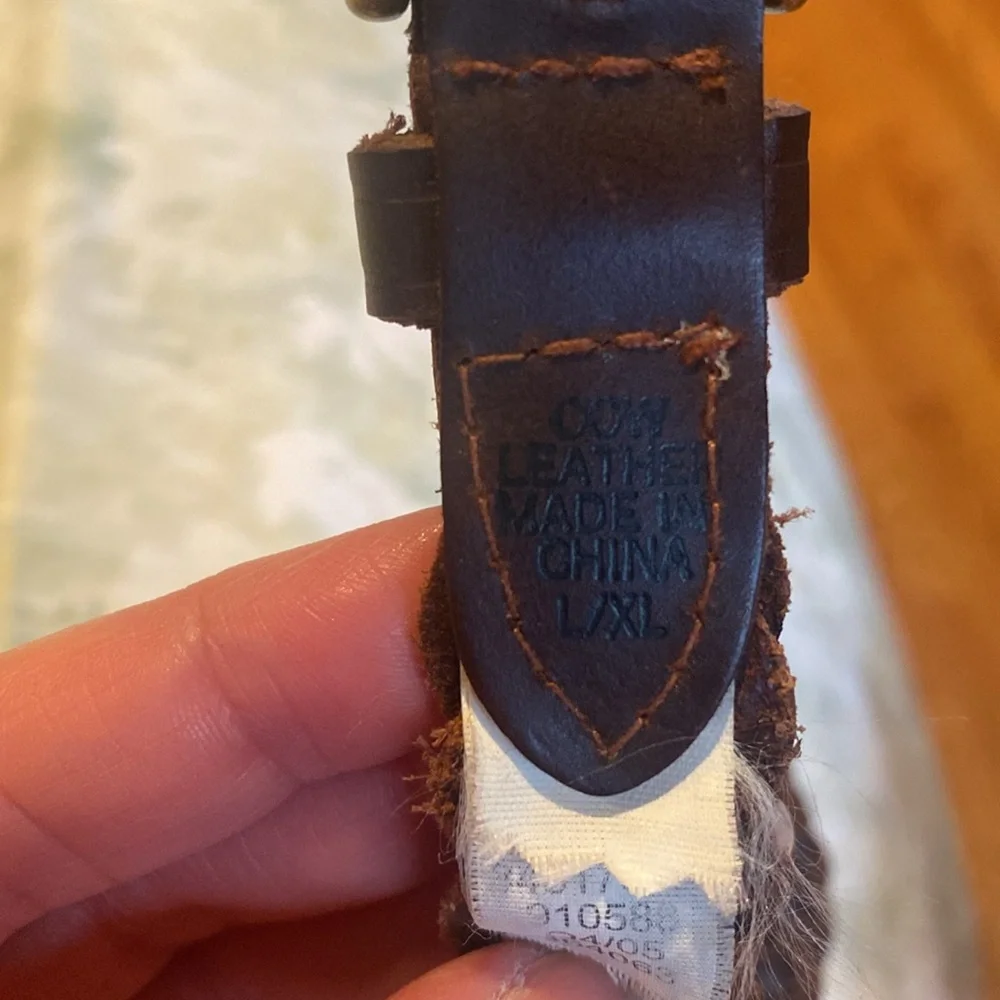 Brown Braided Belt with goldtone hardware