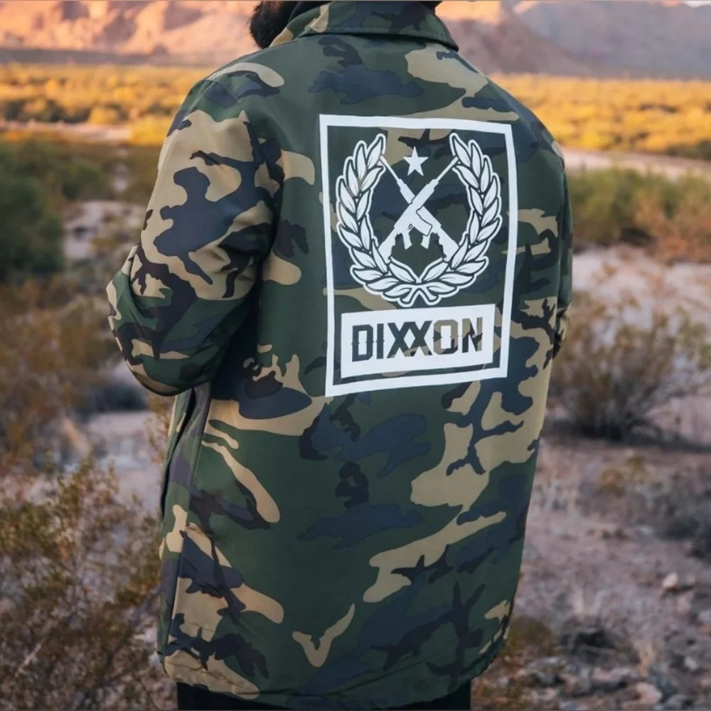Dixxon Men's Box Crest Coach Jacket - Camo