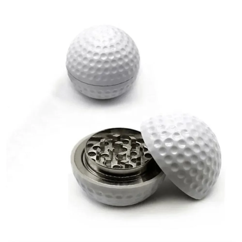 2.5 '' Metal Golf Ball 3 Piece Tobacco Herb Kitchen Spice Grinder Crusher