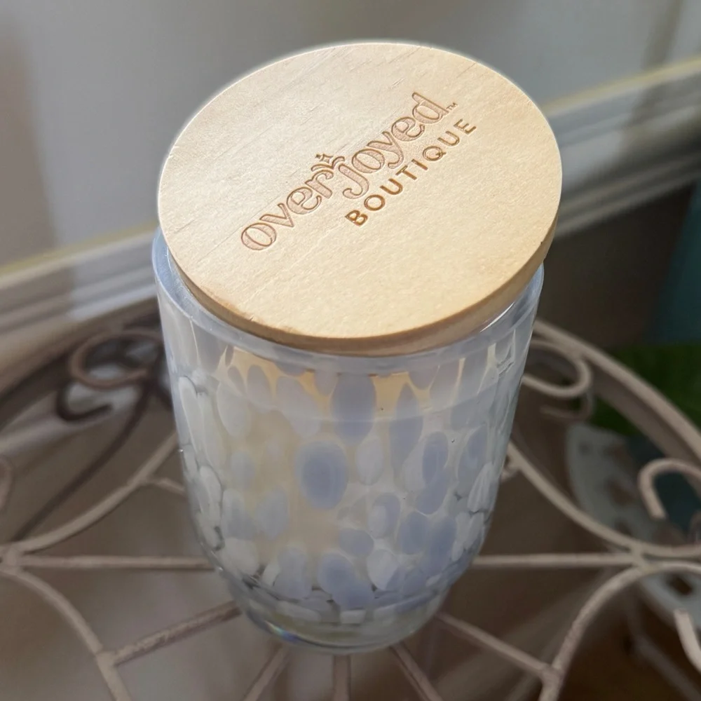 Glass Candle — Sea Salt & Bergamot - 8 Oz, Overjoyed Boutique