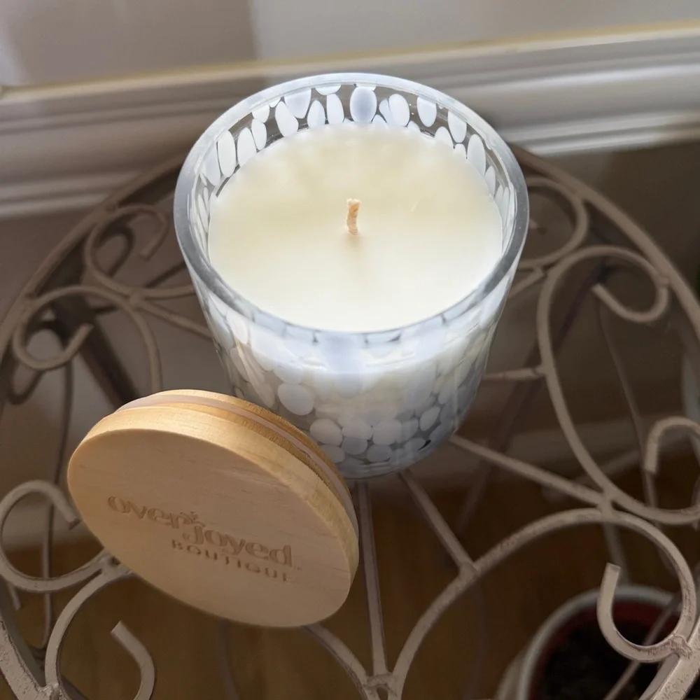 Glass Candle — Sea Salt & Bergamot - 8 Oz, Overjoyed Boutique