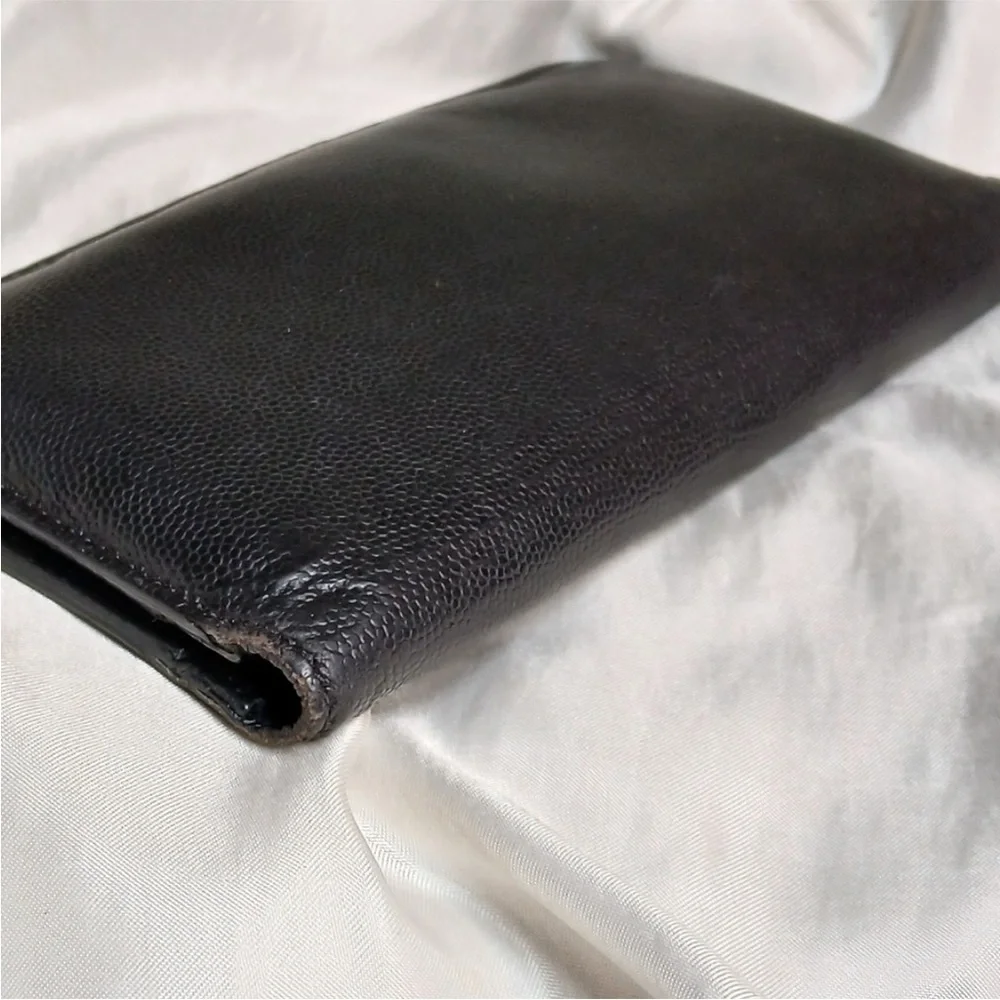 Saint Laurent Black Leather Wallet- Vintage EUC