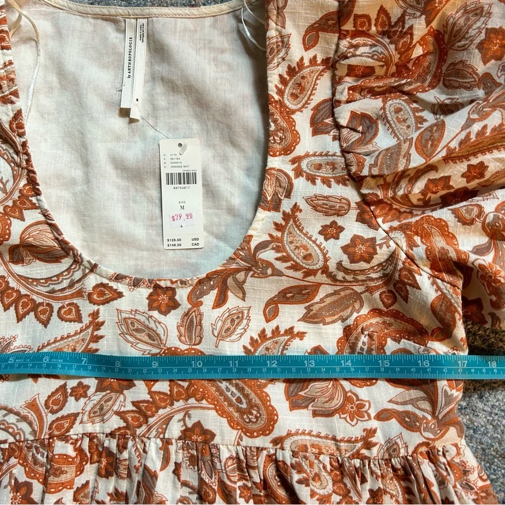 Anthropologie orange white