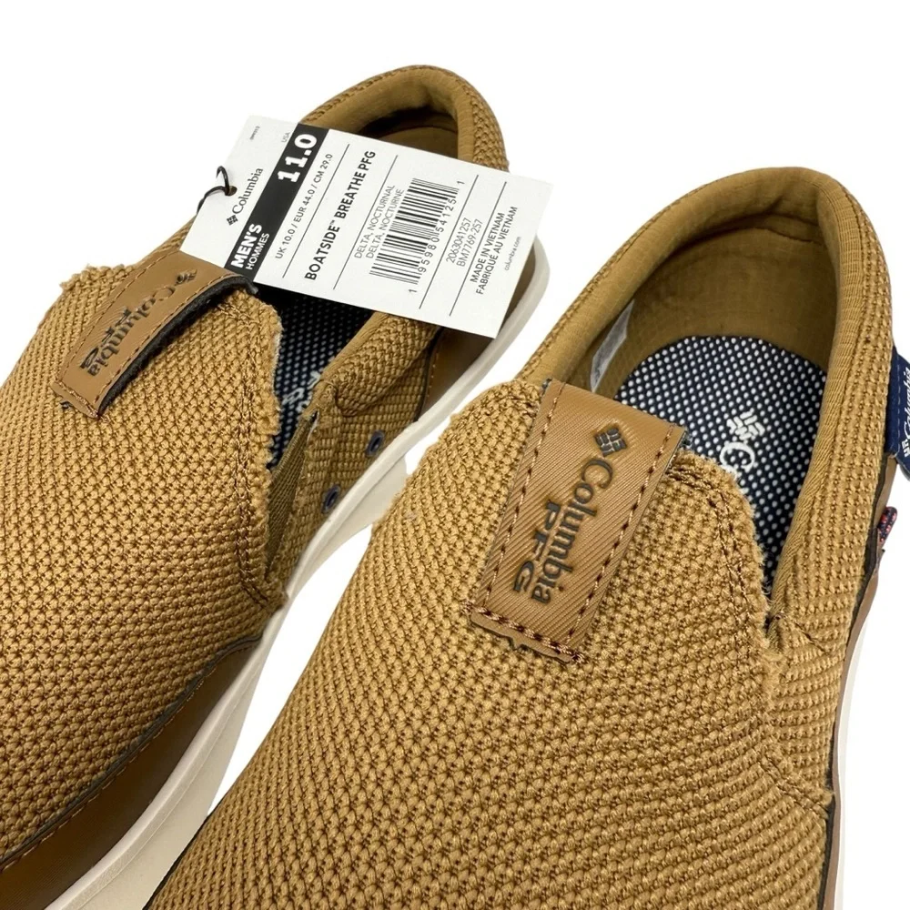 Columbia Men's Size 11 Boatside Breathe Brown Boat Shoes NWT