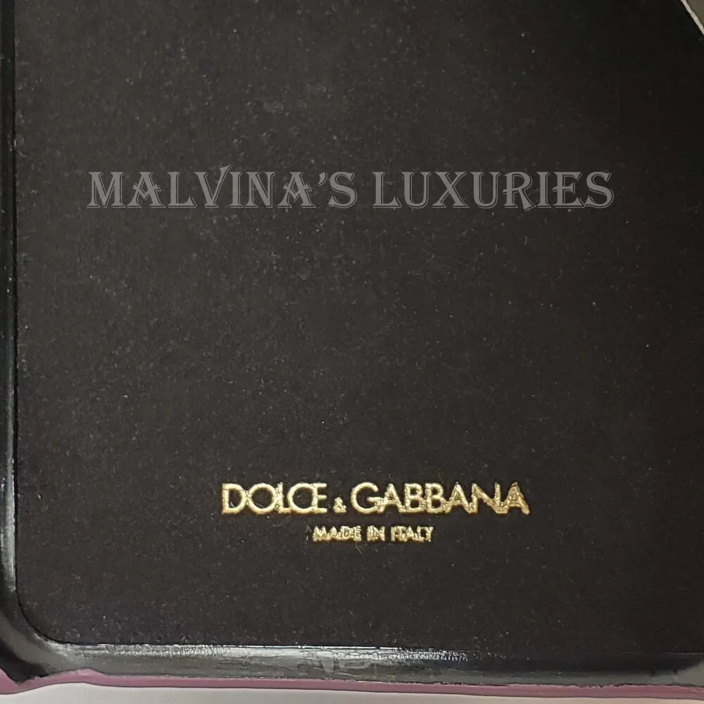 DOLCE & GABBANA PHONE CASE iPHONE COVER CRYSTAL EMBELLISHED LEATHER $650