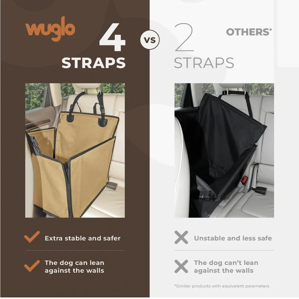 Dog Car Seat Tan Extra Stable