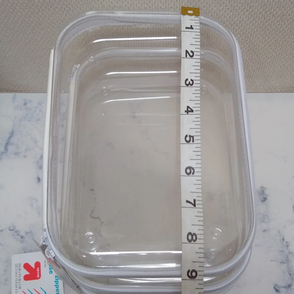 TARGET HARD SIDED ZIPPER PENCIL CASE CLEAR BY UP & UP SET OF 3