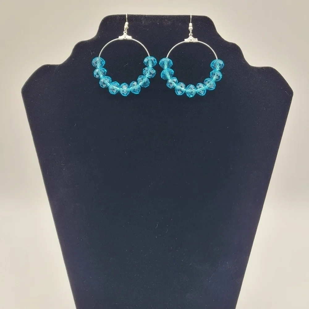 Handmade Silver-Tone Hoop Earrings​​​