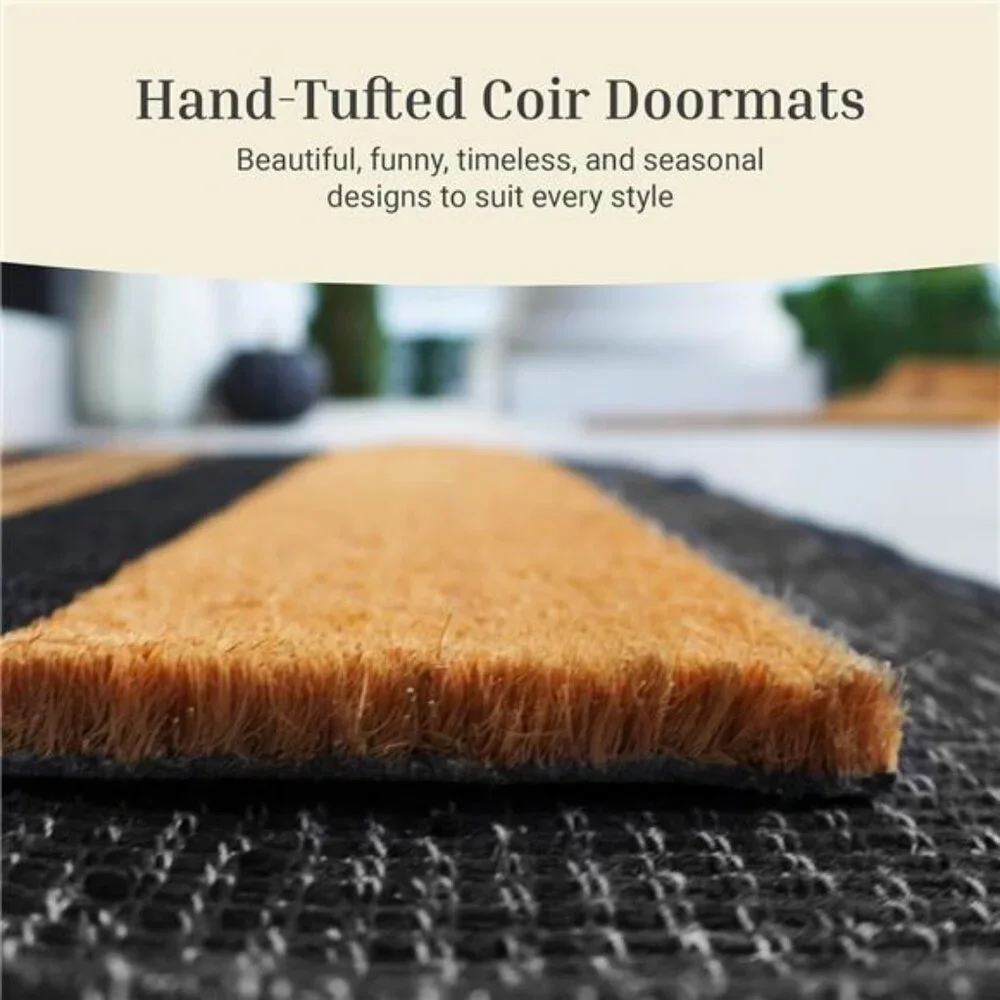 Door Mat – Coir Doormat for Outdoor Entrance, Durable Welcome Mat with Non-Slip