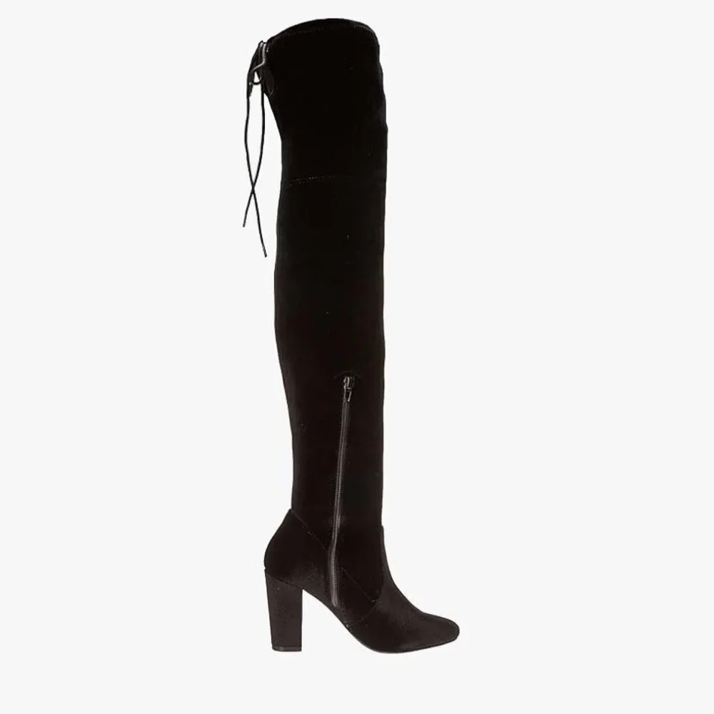 New in Box CHINESE LAUNDRY Bree Black Velvet over the knee boot size 8