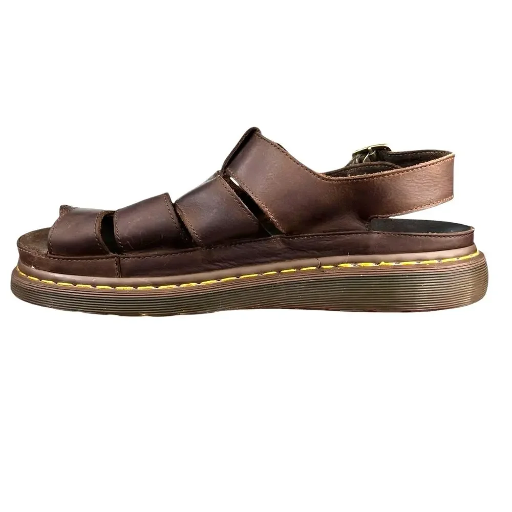 Dr. Marten’s Men’s Flash Brown Leather Fishermans Sandals Size US 13