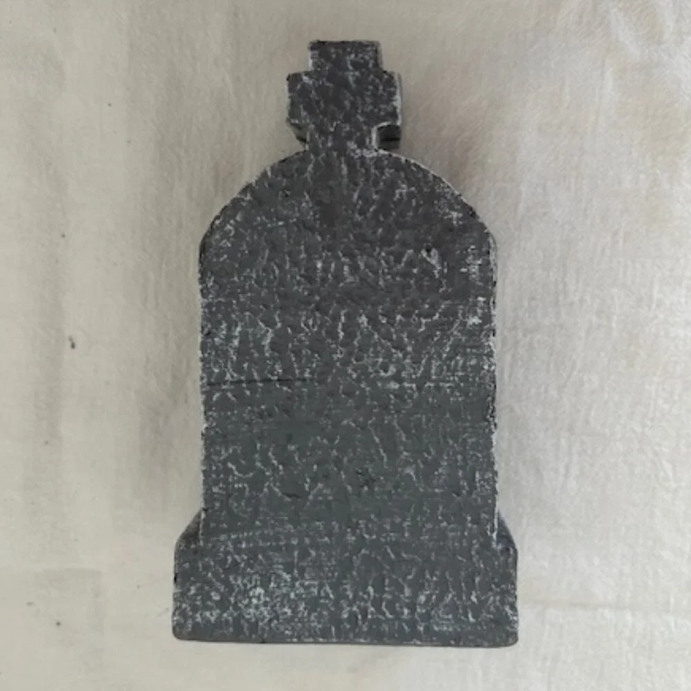 Halloween Headstone Graveyard Wax Candle NEW