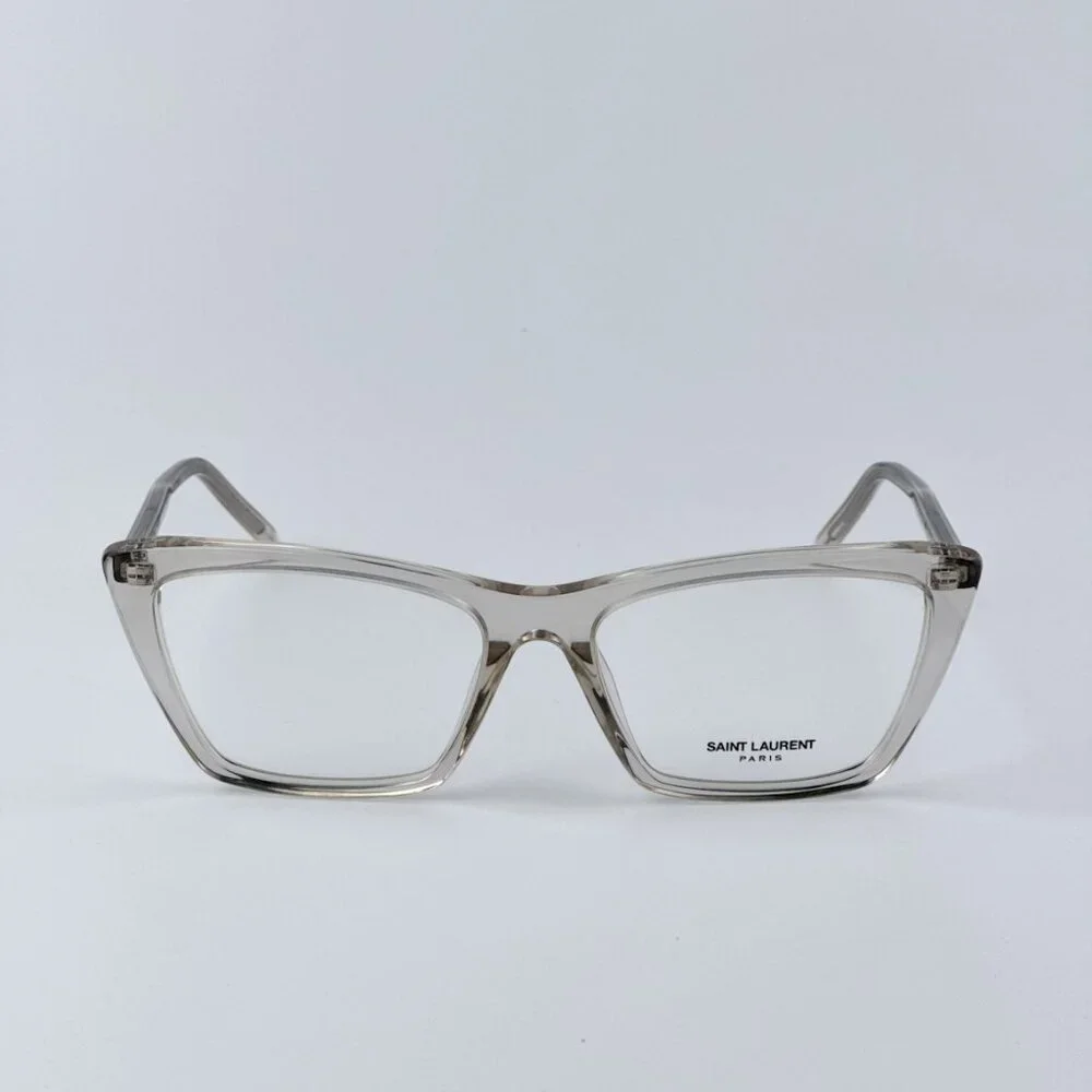 Saint Laurent Women BRAND NEW Eyeglasses Beige Cat Eye SL737 MICA THIN O04