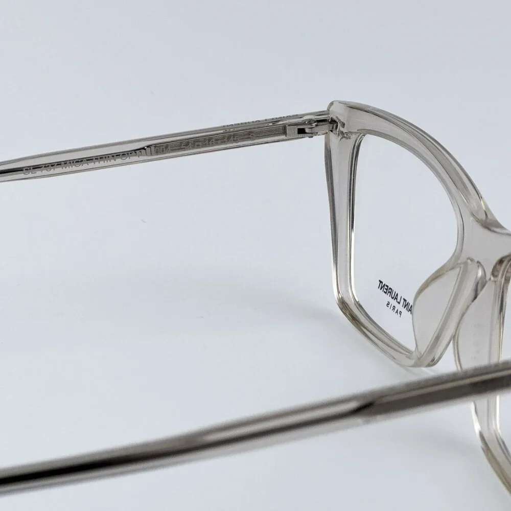 Saint Laurent Women BRAND NEW Eyeglasses Beige Cat Eye SL737 MICA THIN O04