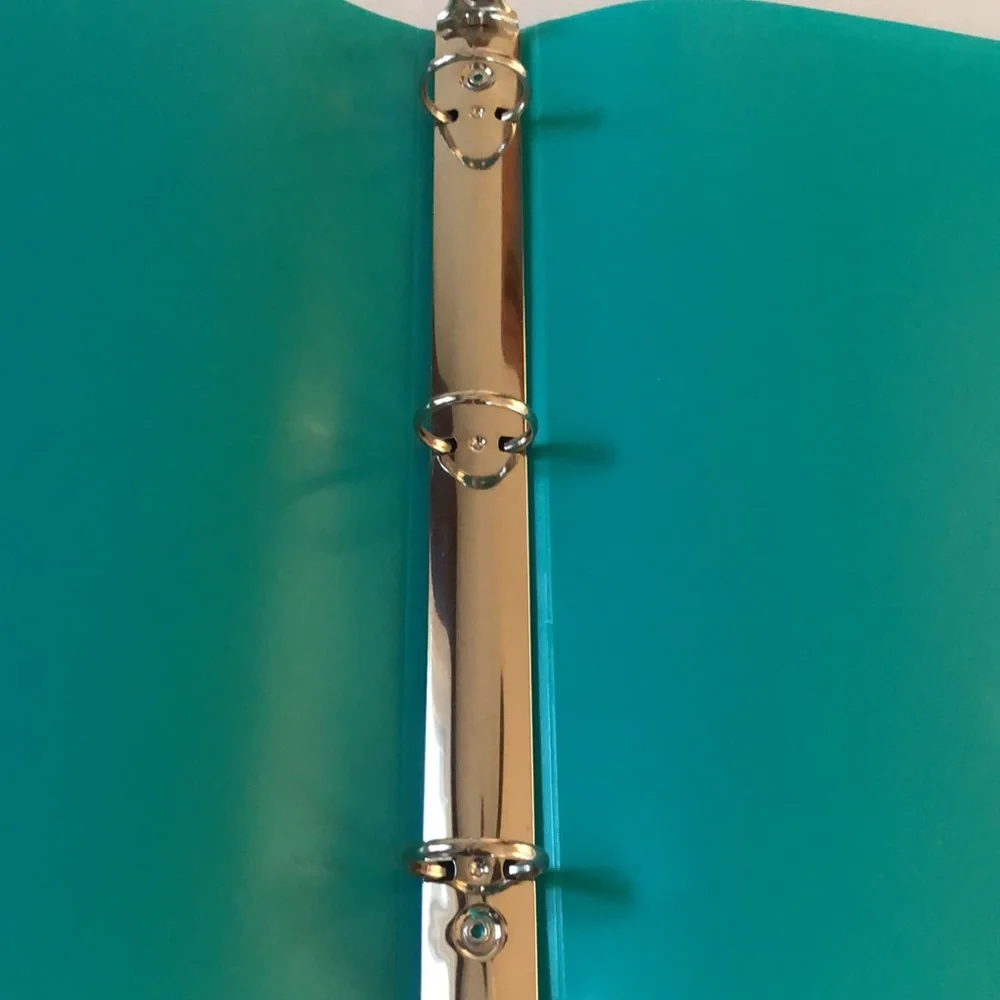 Lot of 2 Mead Slickers 1 inch poly 3 ring binders