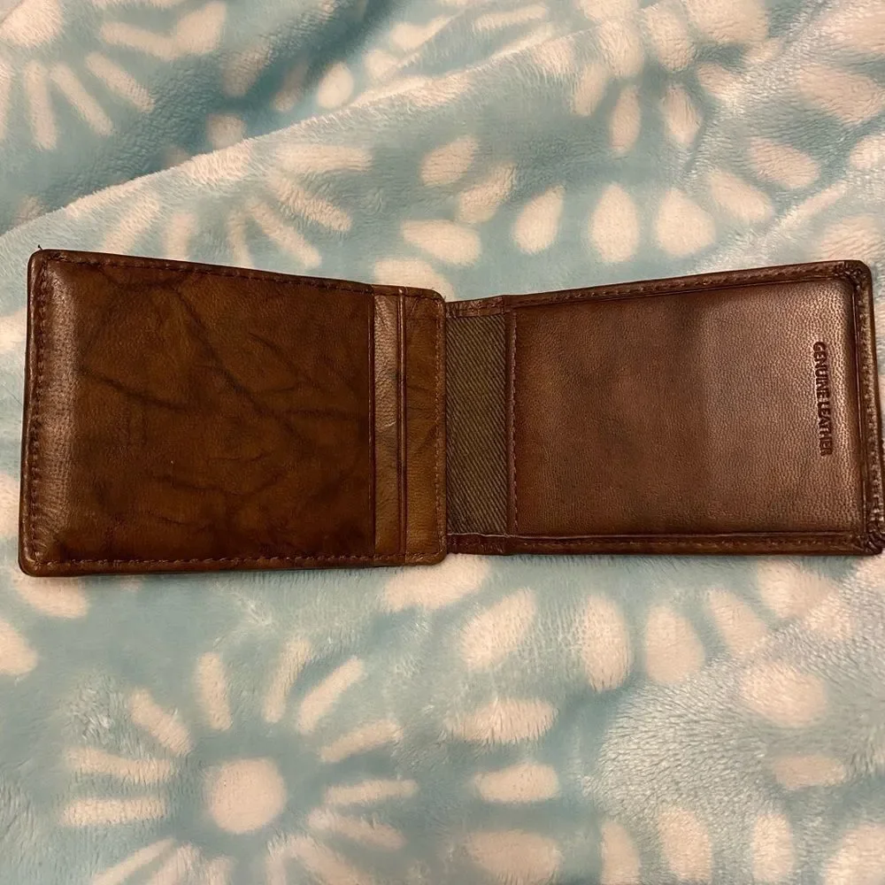 genuine leather brown license