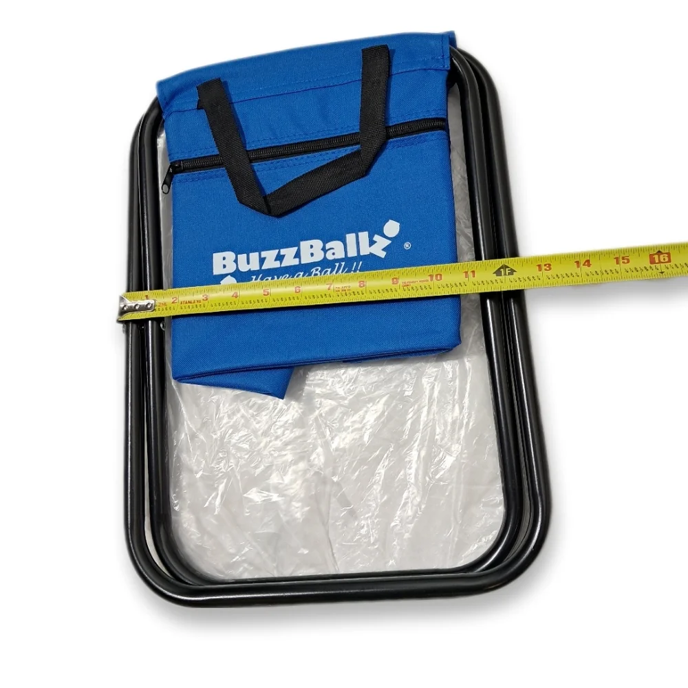 BuzzBallz Travel Compact Small Storage Summer Beach Handle Zipper Cooler Chair