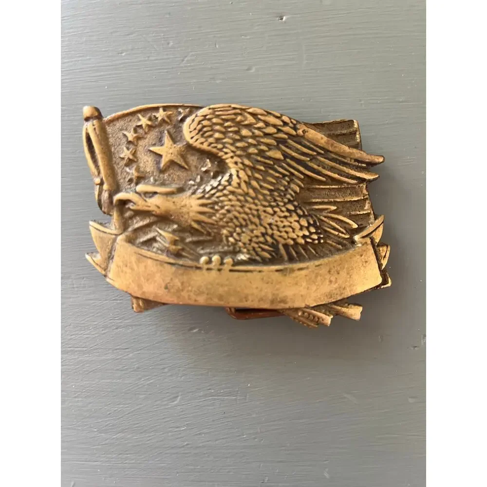 Vintage USA Eagle Patriotic Belt Buckle