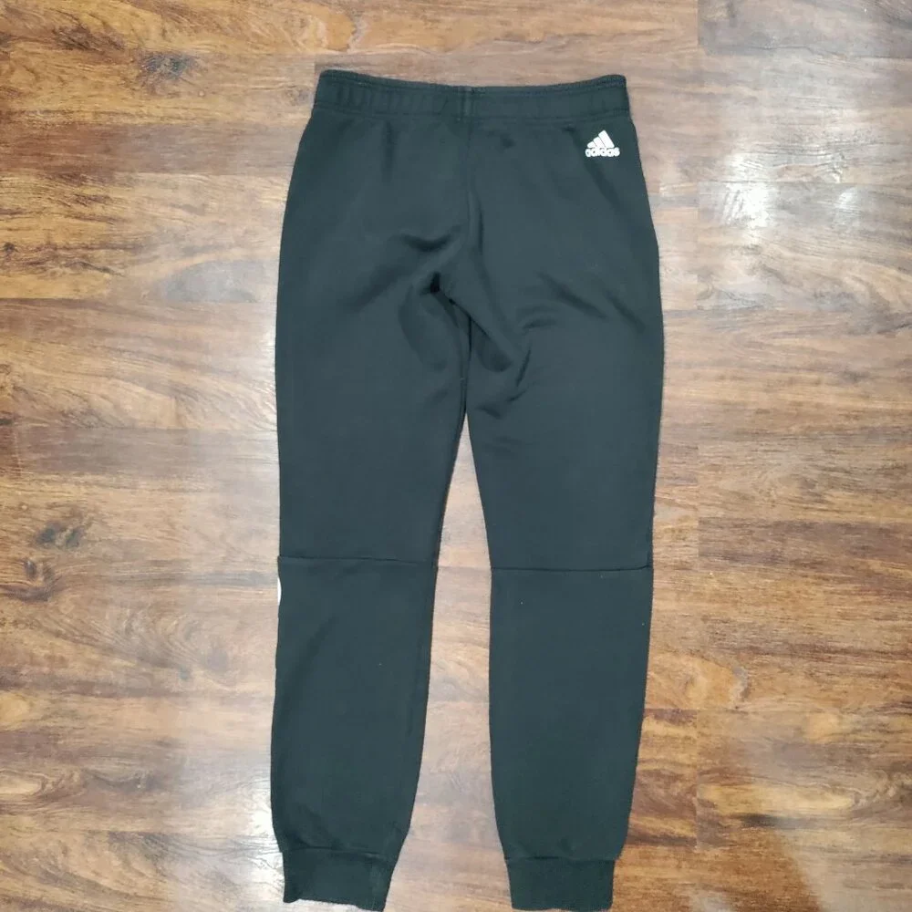 adidas 3-Stripe Long Sleeve Hoodie & Pull On Jogger Track Pants Set Black Boys S