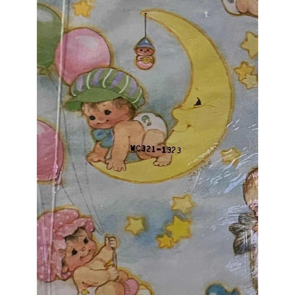 Vintage Celebrations by Gibson Wrapping Paper NEW  Baby Shower Unisex