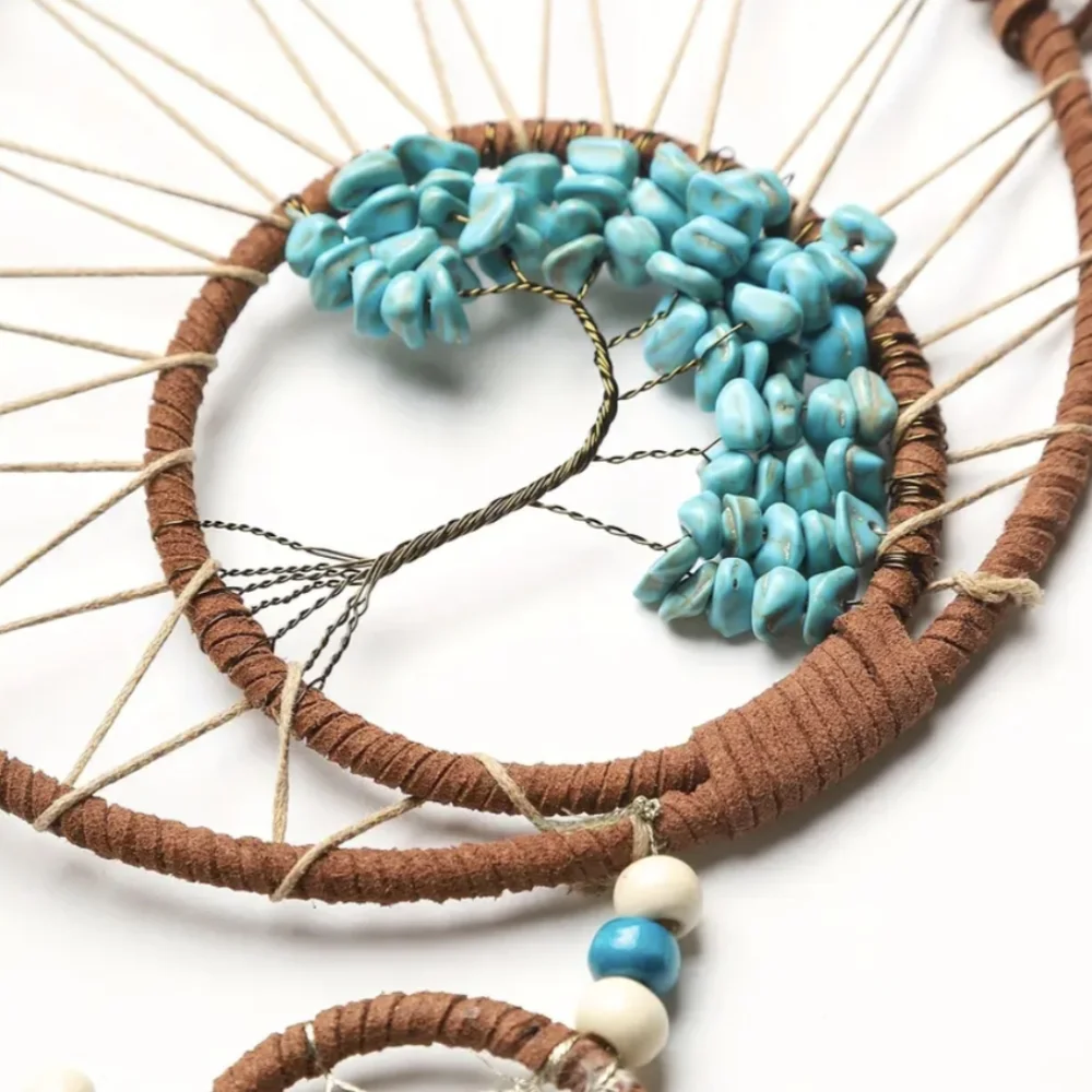 Ohos wood #handmadedreamcatcher beaded