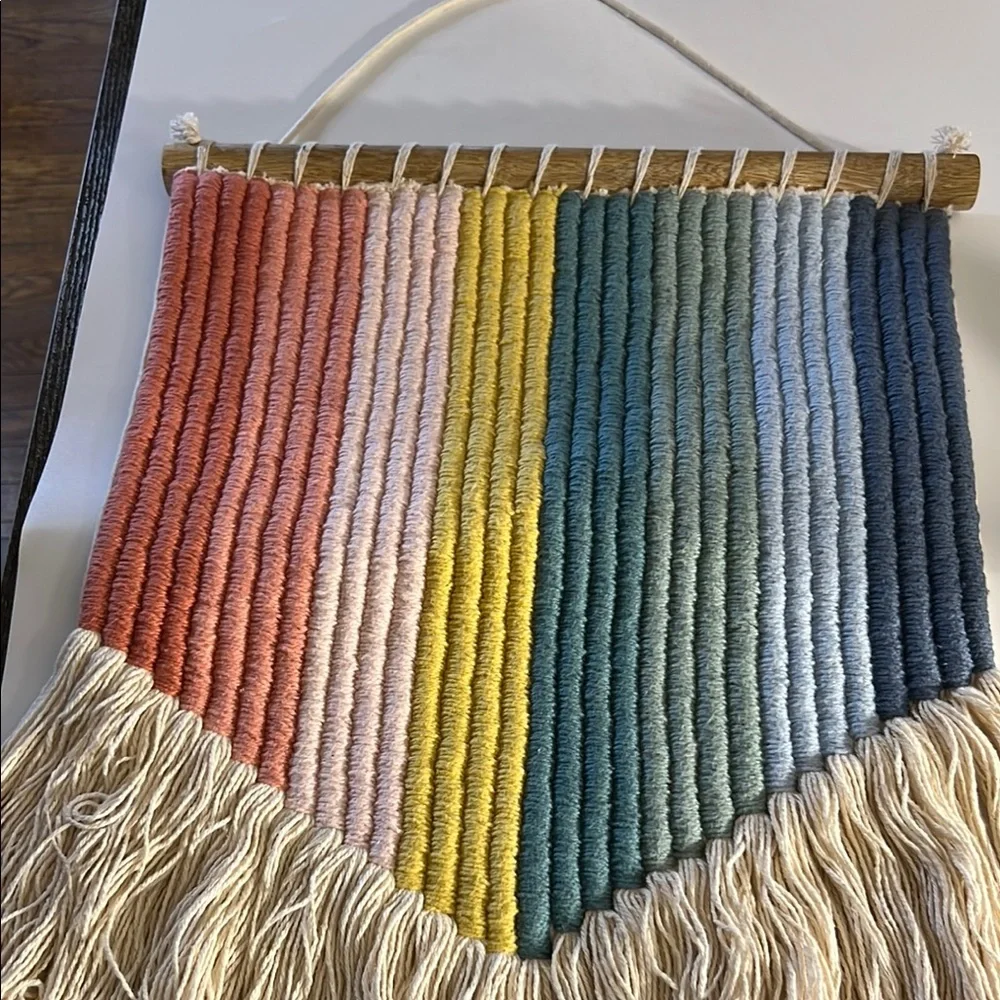 Crate&Barrel Vertical Rainbow Wall Hanging