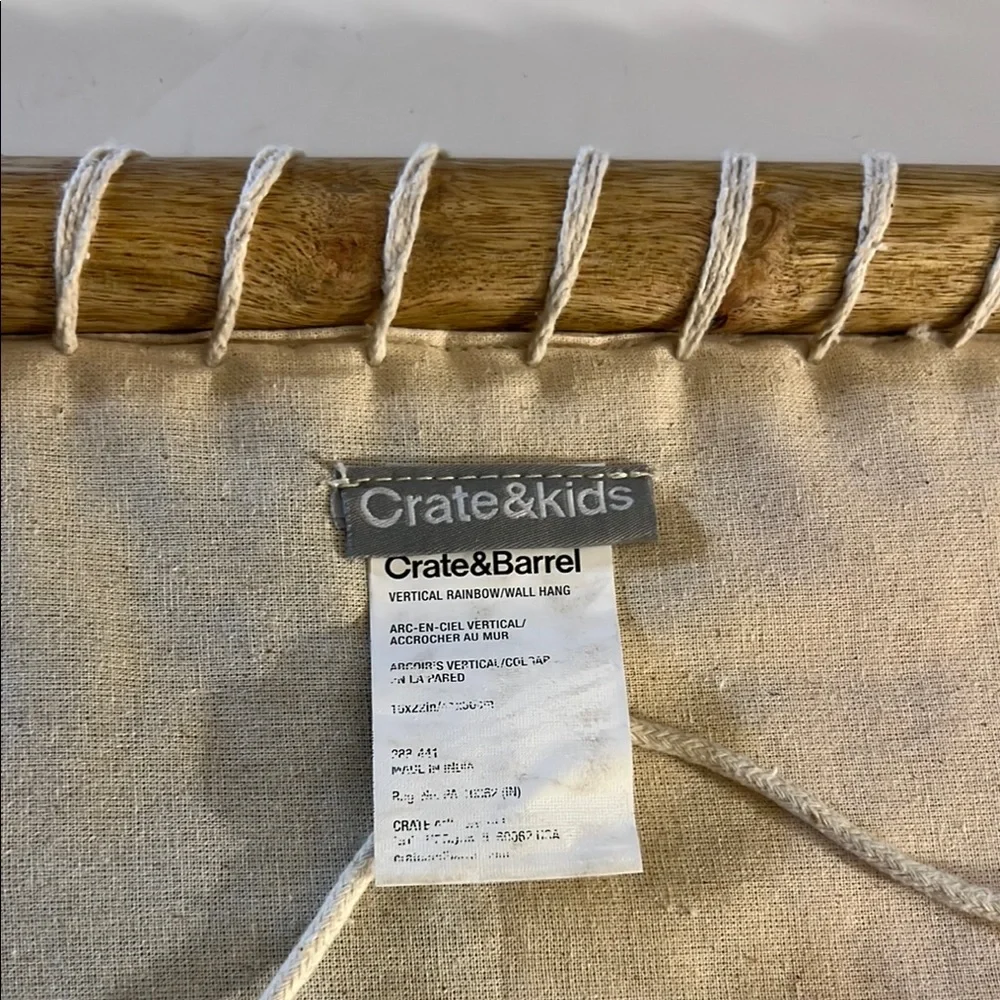 Crate&Barrel Vertical Rainbow Wall Hanging