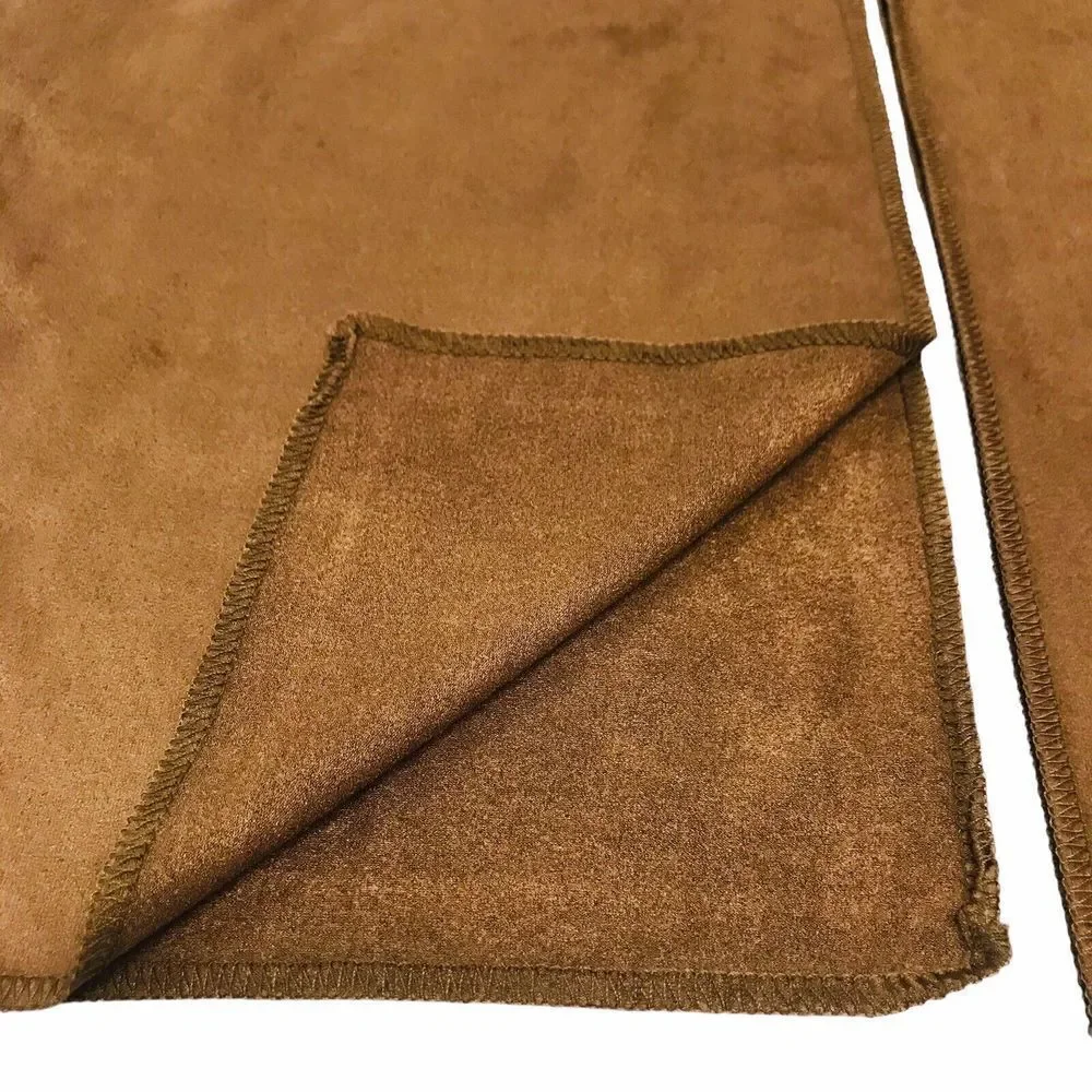 Suede Durag Long Tail Head Scarf Light Brown Turban Head Cap Wage