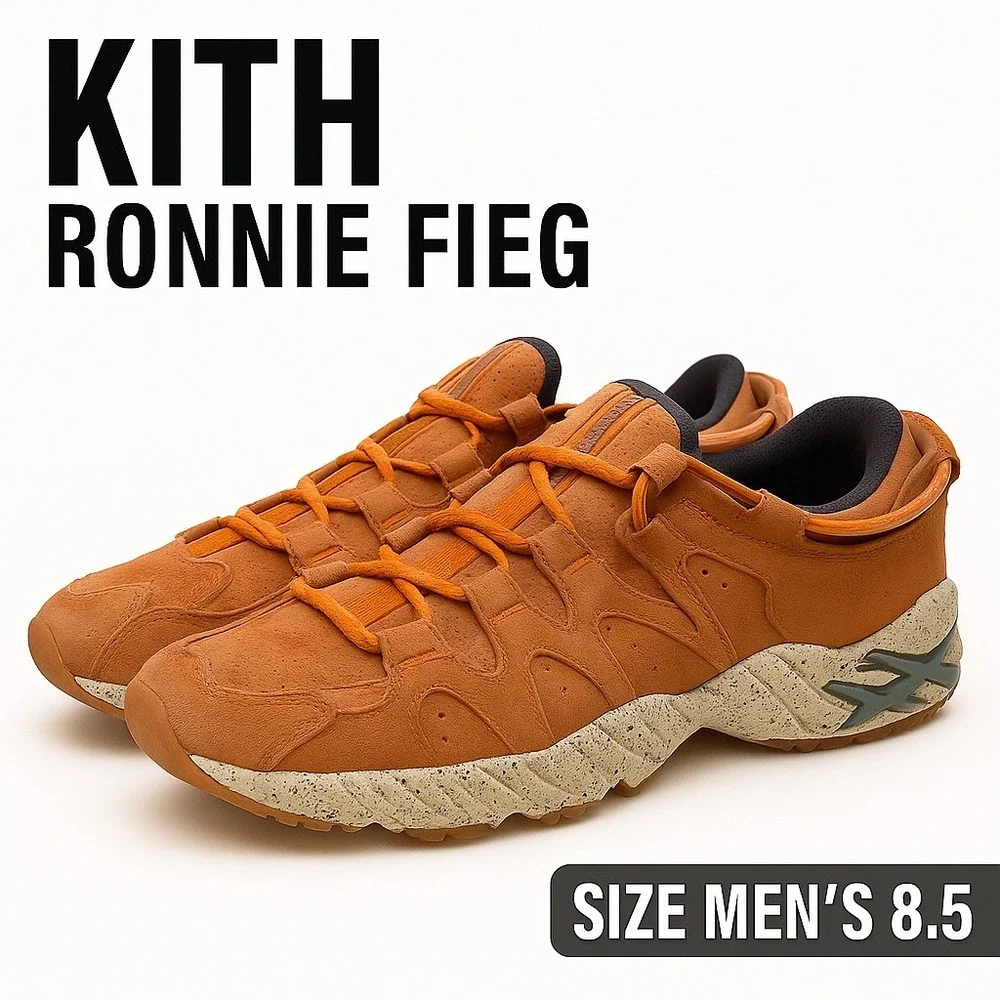 Asics Gel-Mai Kith Ronnie Fieg Militia Orange Suede Men's 8.5 RF Collab Rare