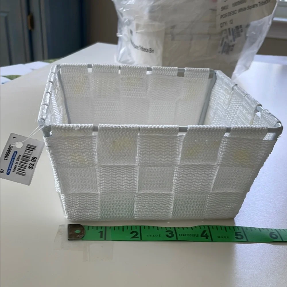 White Square Storage Bins