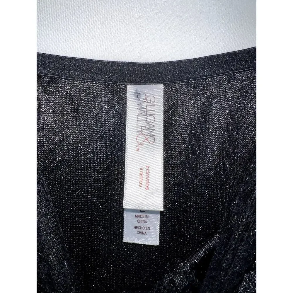 Gilligan & Omalley Lingerie Women’s Large Black Sleeveless 100% Polyester