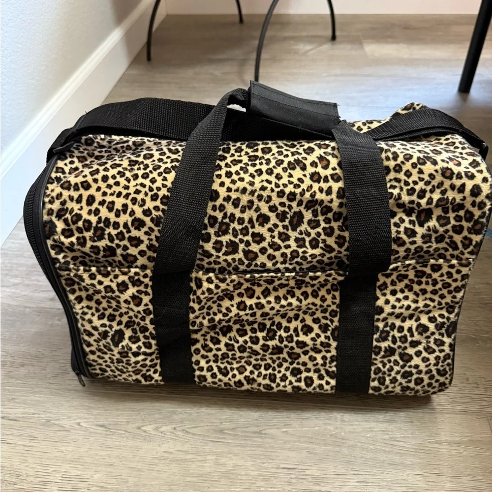 Leopard Print Duffel Bag