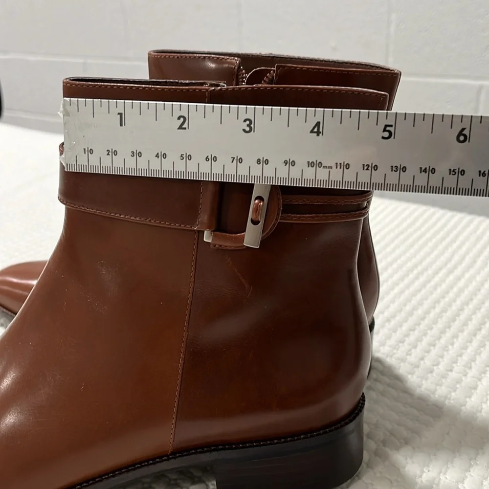 Talbots Western Ankle Booties Sz 9B  Brown Leather Equestrian Boots