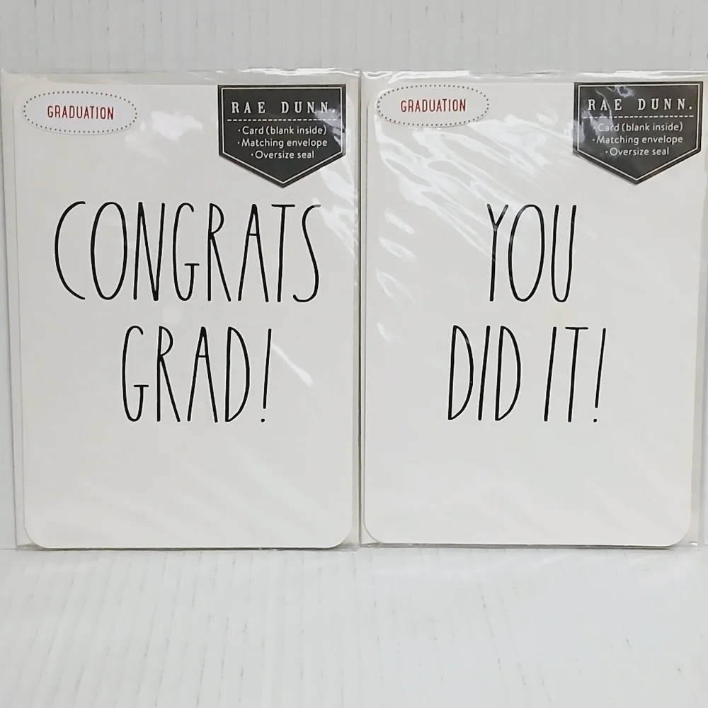 Rae Dunn Graduation Cards with Envelopes