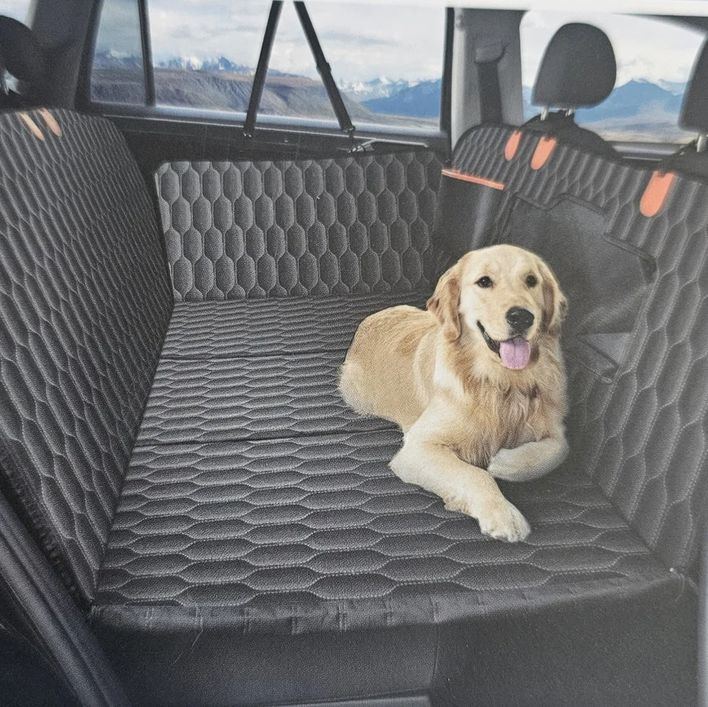 Chumajor Back Seat Extender for Dogs-Supports 400lb,Hard Bottom Dog Car Seat Cov