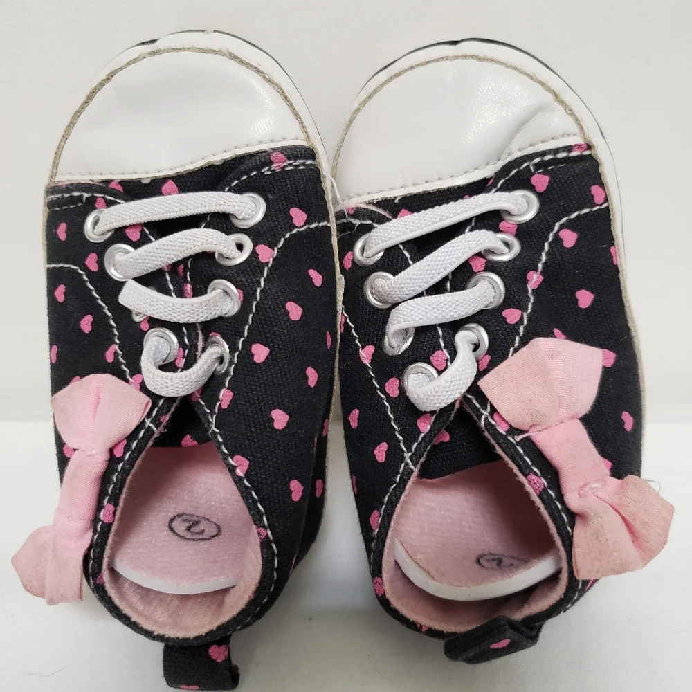 Baby Polka Dotted High Top Sneakers