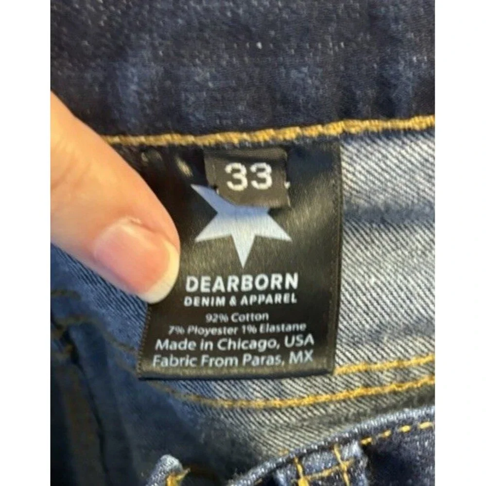 Dearborn Denim Jeans Size 33 Length 35 Blue Pockets USA Made