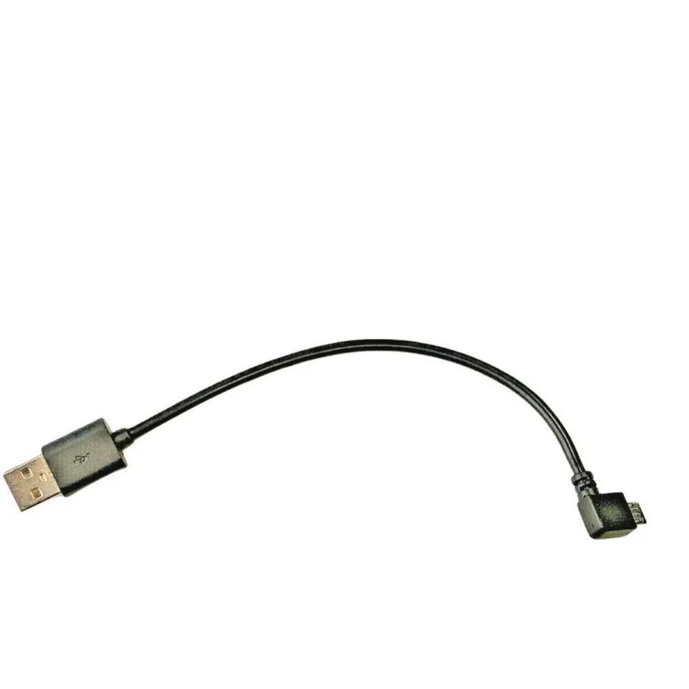 USB 2.0 To Micro USB Angled Adapter Cable 8 Inches Black Durable