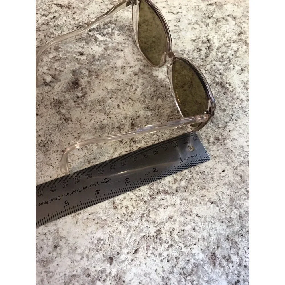 Opti Ray VTG 60'S/70s Womens Sunglasses Pink Clear Ombré Fade Twiggy Oversized