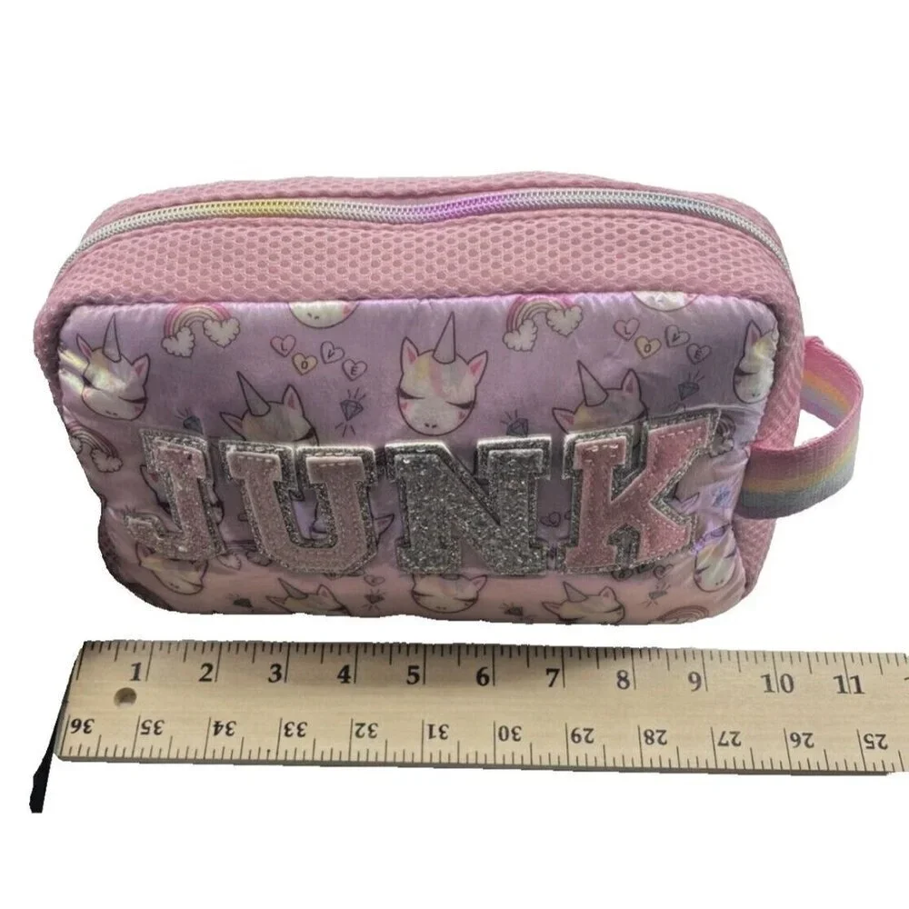 Miss Gwen’s OMG Accessories Clutch Pouch Bag JUNK Unicorn Glitter Cotton Candy