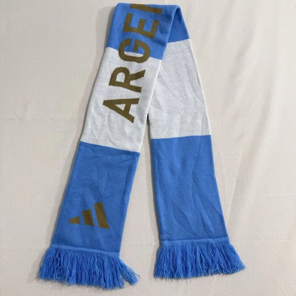 Argentina Soccer Football Scarf Blue White