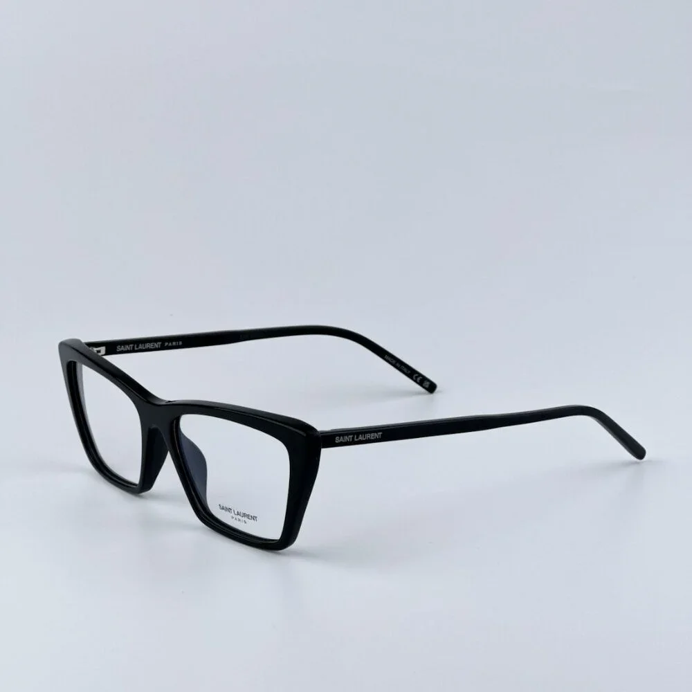 Saint Laurent SL737 Mica Thin OPT 001 BRAND NEW Eyeglasses Black Cat Eye Unisex