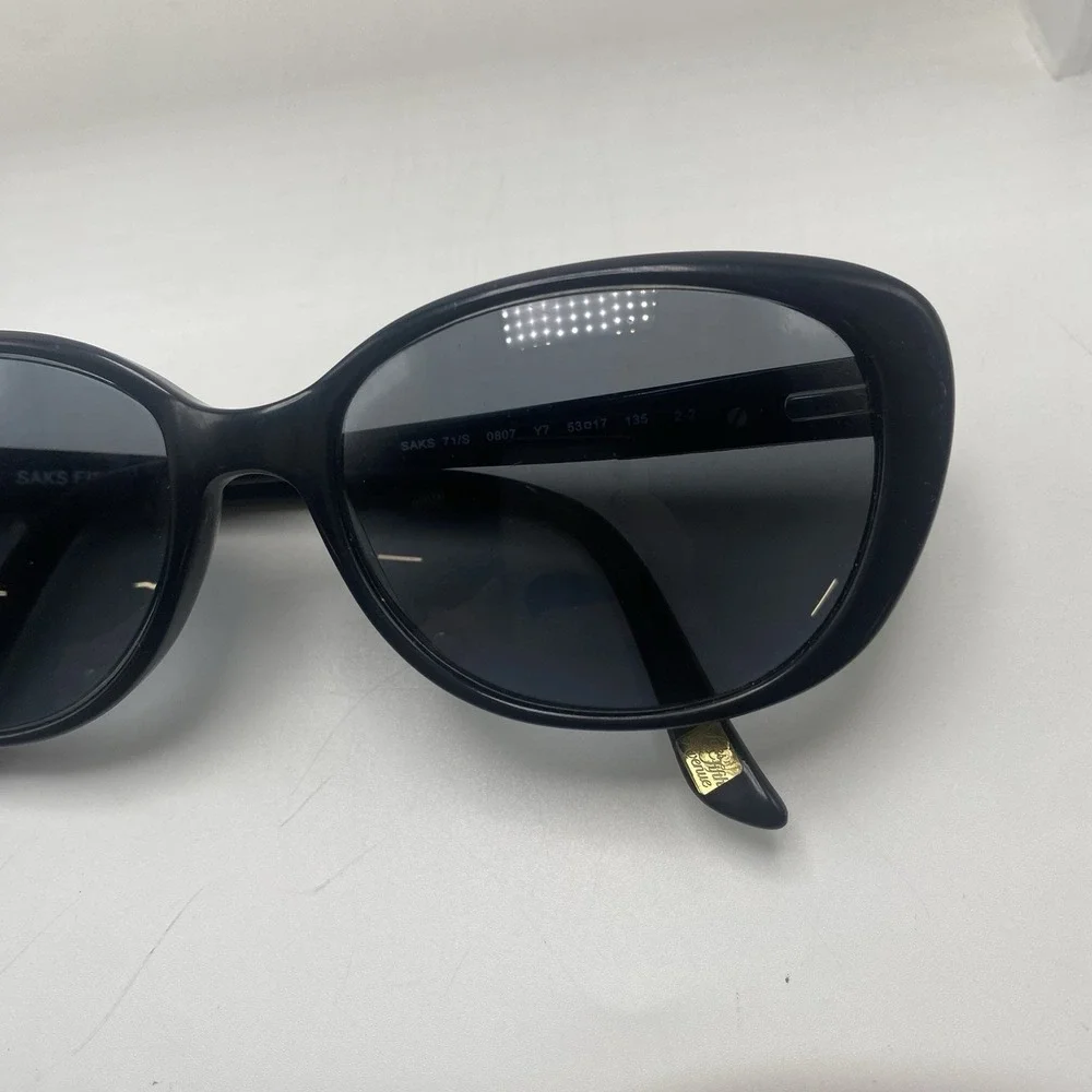 Saks Fifth Avenue Sunglasses Women FRAME ONLY SAKS 71/S 53-17-135 Black 673