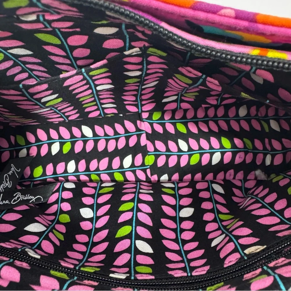 Vera Bradley Womens Colorful Floral Quilted Shoulder Bag Vibrant Pockets Zip