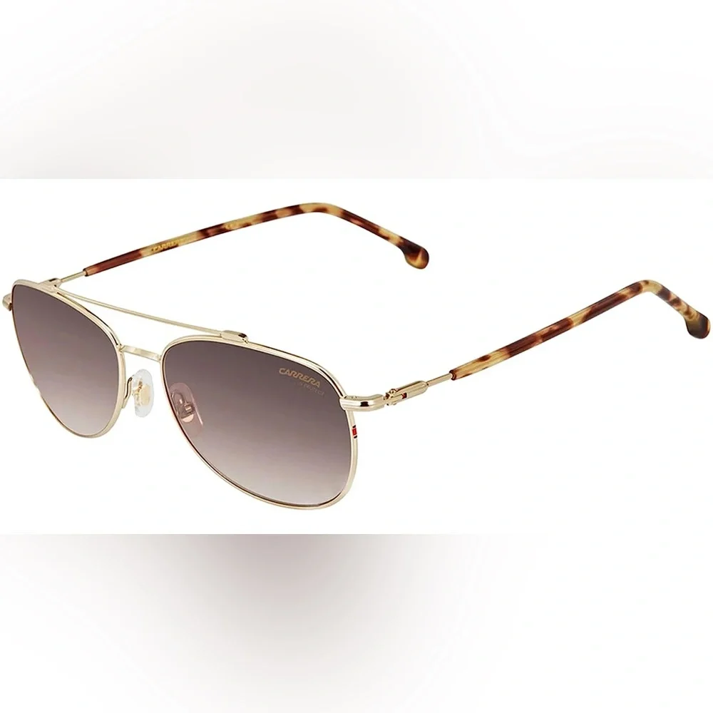 Carrera Gold Aviator Sunglasses with Tortoise Arms