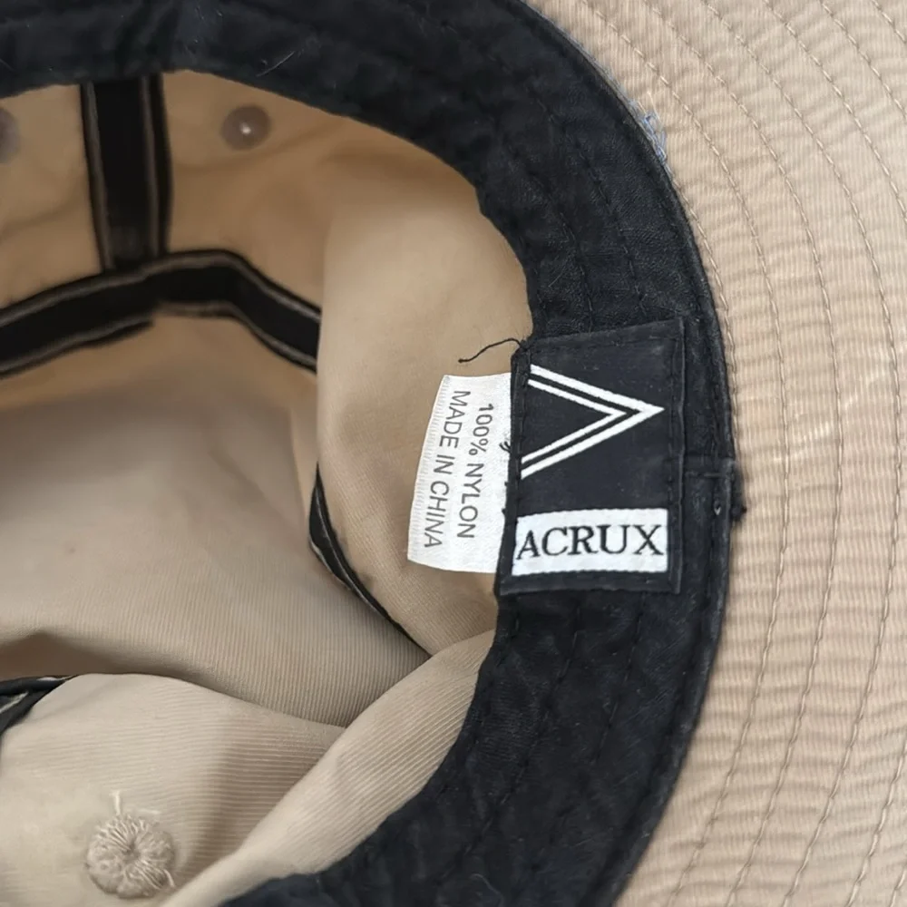 Acrux Cleveland Indians Tan Unisex Bucket Hat with Purple Embroidery Nylon