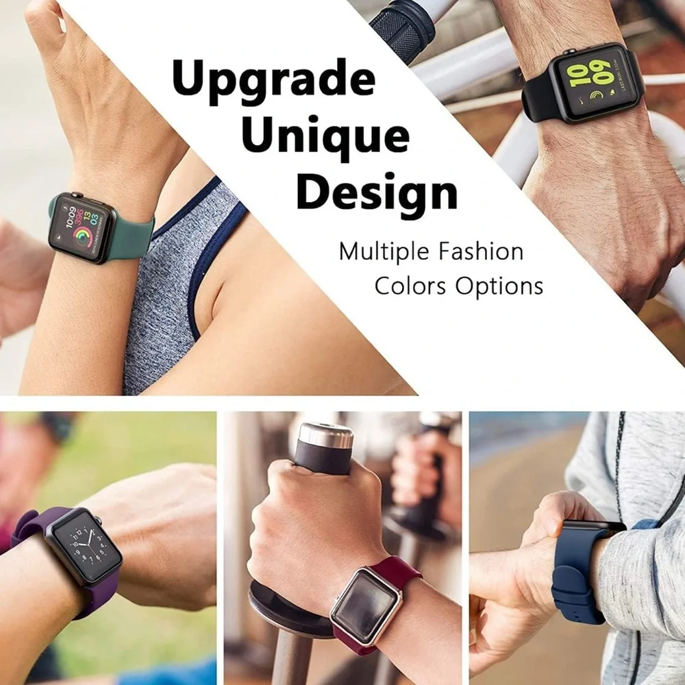 6 Pack Sport Bands Compatible with Apple Watch Band