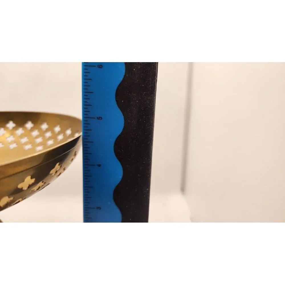 Vintage Boho‎ Brass Pedestal Bowl 6